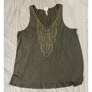 Women's Sleeveless Boho Tank Top Summer Cami Blouse, Size XXL